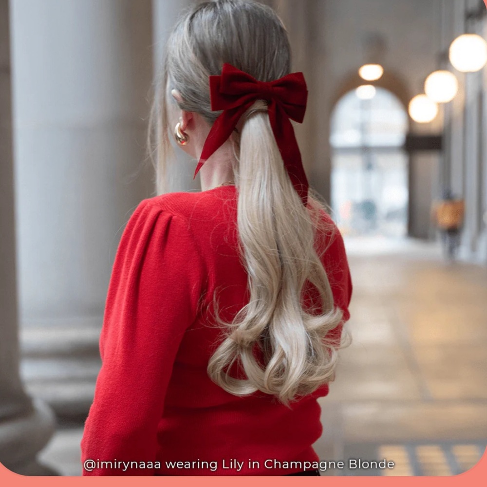 2 for $35 Lily Champagne Blonde INH Ponytail Extension - Picture 2 of 6